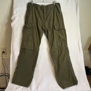 Wearfirst Convertible Utility Zip Cargo Pants Army Green Wide Leg Skate Y2K36x32